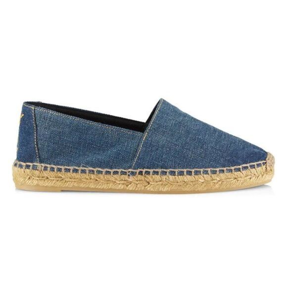 Saint Laurent Men's Espadrille YSL Denim Logo Espadrilles - NIB - Picture 4 of 4